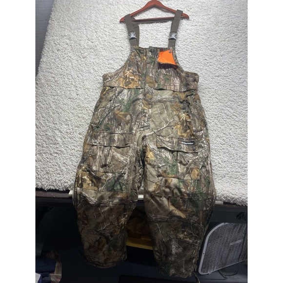 Bushmaster Camouflage Camo Insulated‎ Hunting Bibs Men's XL Great Condition - Picture 1 of 11